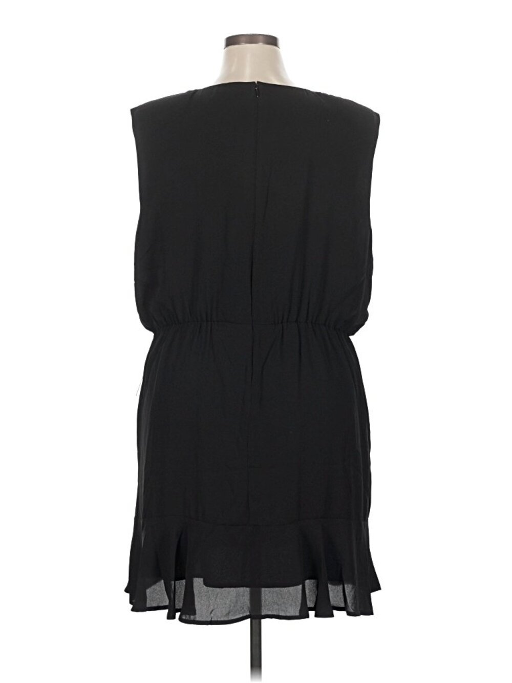 Express Ruched Ruffle Hem Mini Dress - Picture 8 of 10